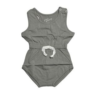 NEW! June & January Slate grey retro tank romper 12-18 months